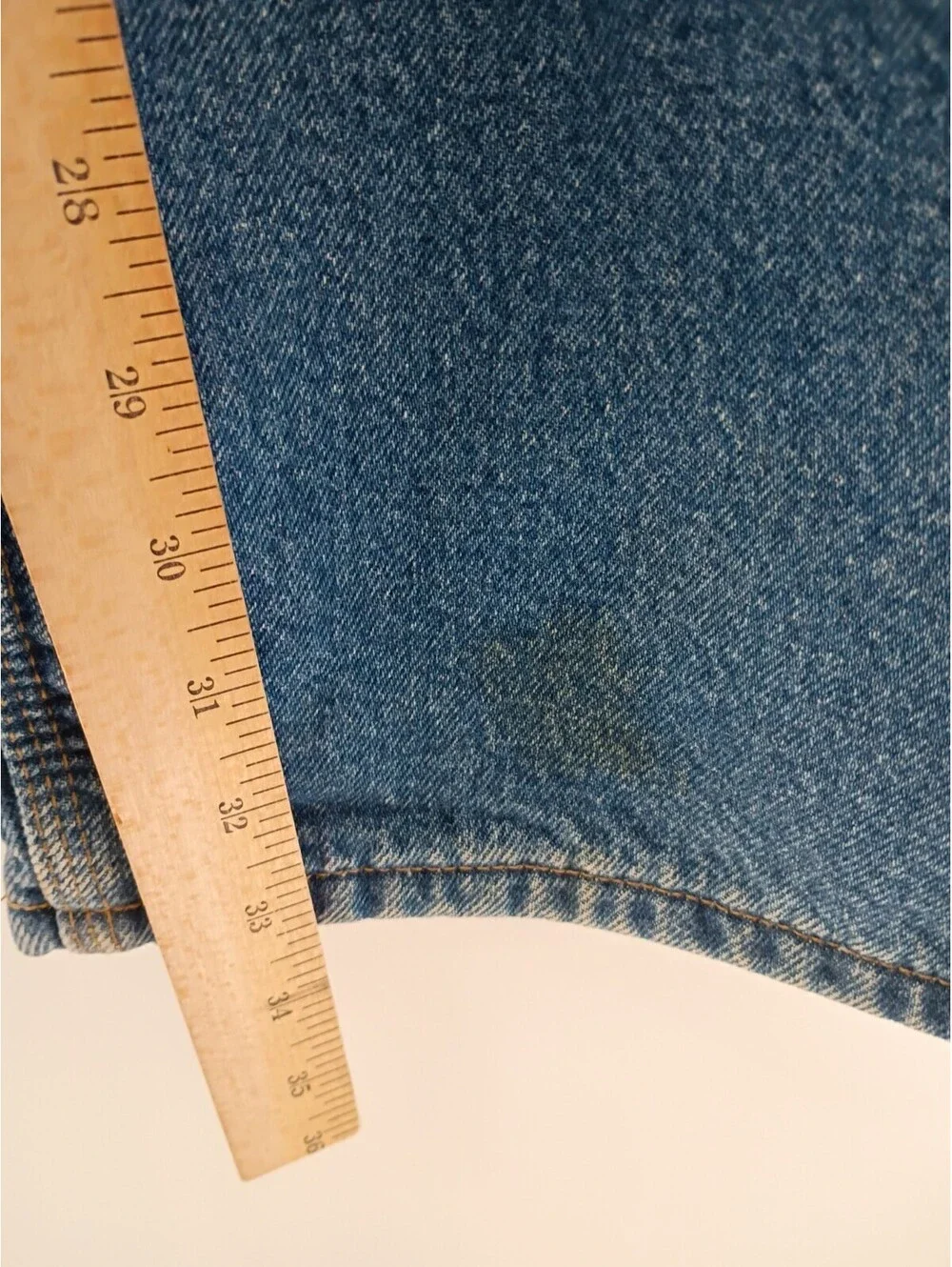 Carhartt Jeans Mens 38X32 Blue Denim Dungaree Fit Fleece Lined Workwear Outdoor